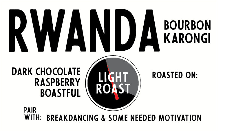 Rwanda Bourbon Karongi (a full bodied & boastful light roast)